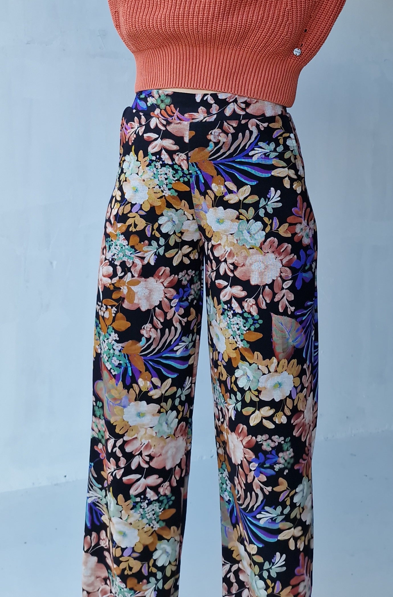 Extra lange wide leg | bloemen | tall | lengtemaat 36