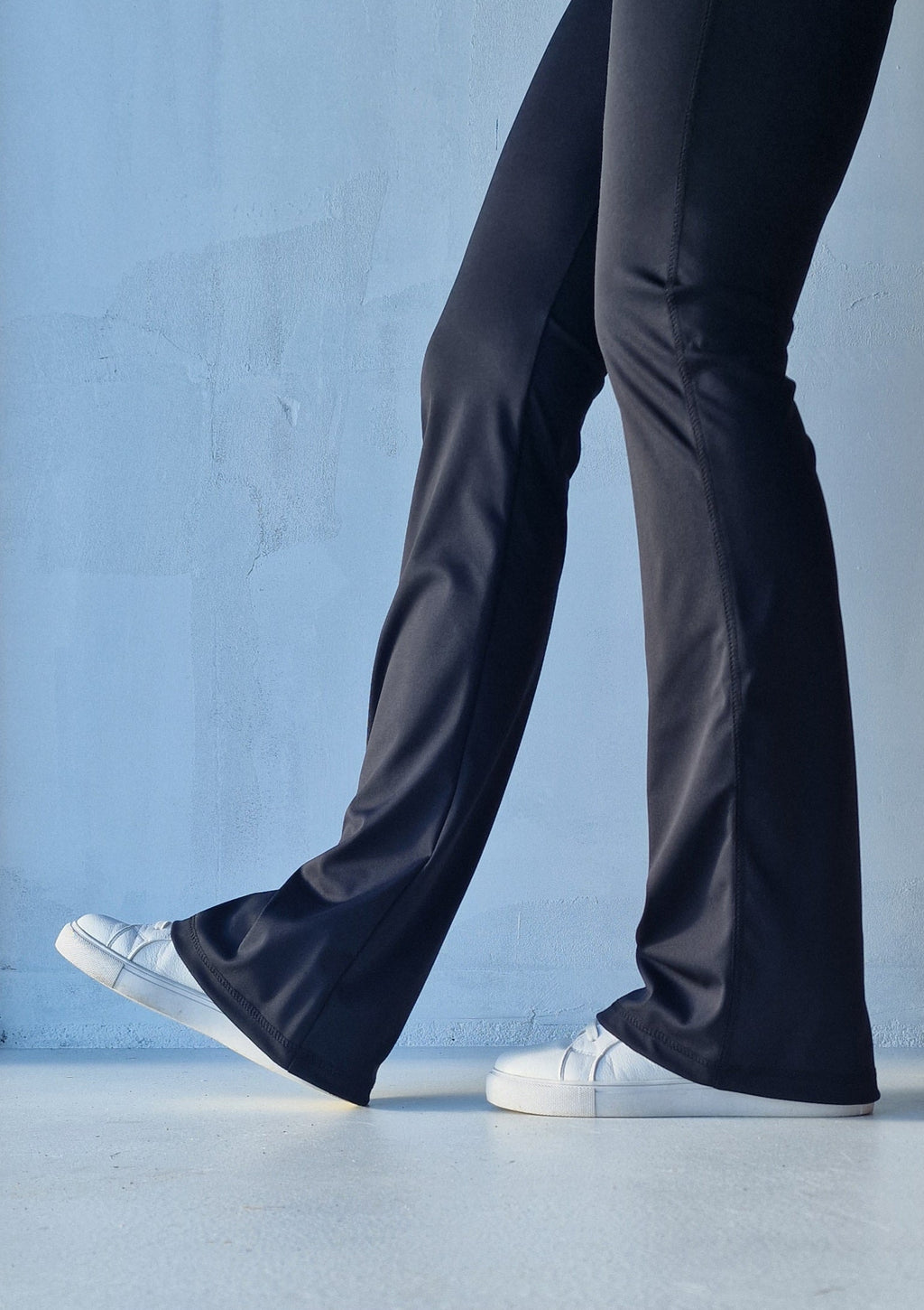 Flared | sportstof | zwart | tall