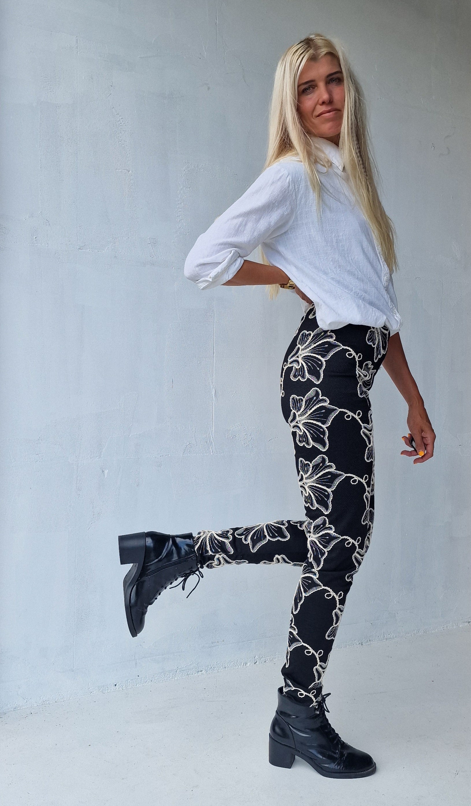 Extra long treggings | heavy chic black | tall | length 36
