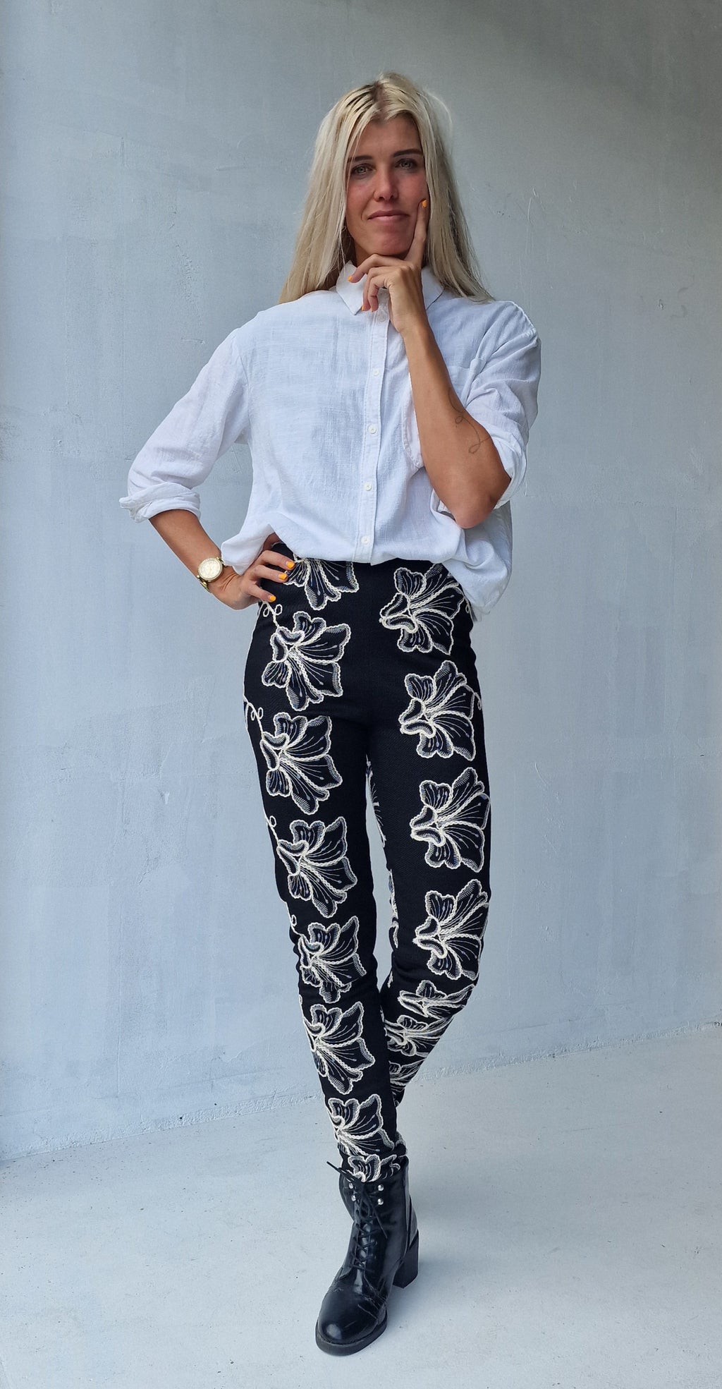 Extra long treggings | heavy chic black | tall | length 36