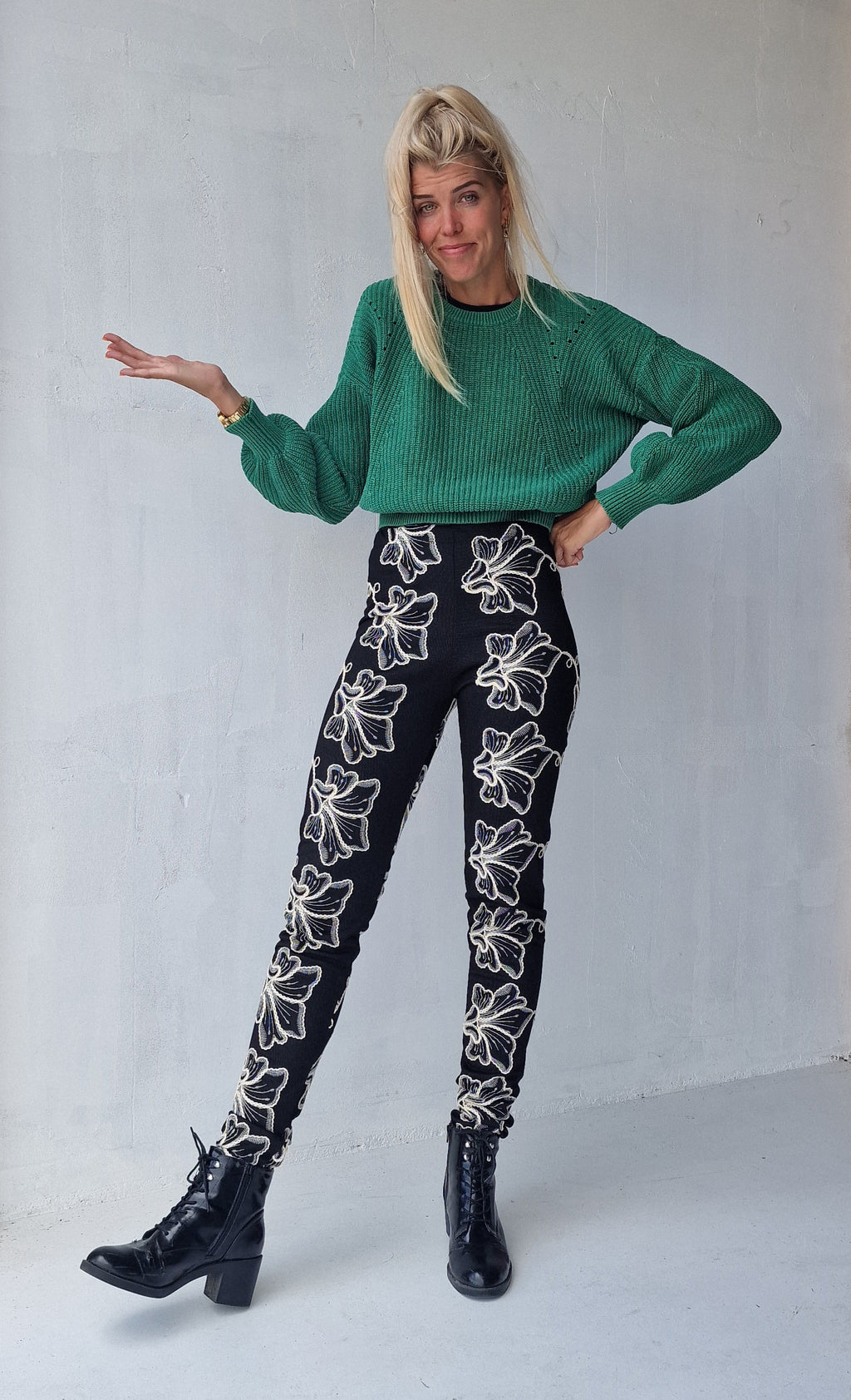Extra long treggings | heavy chic black | tall | length 36