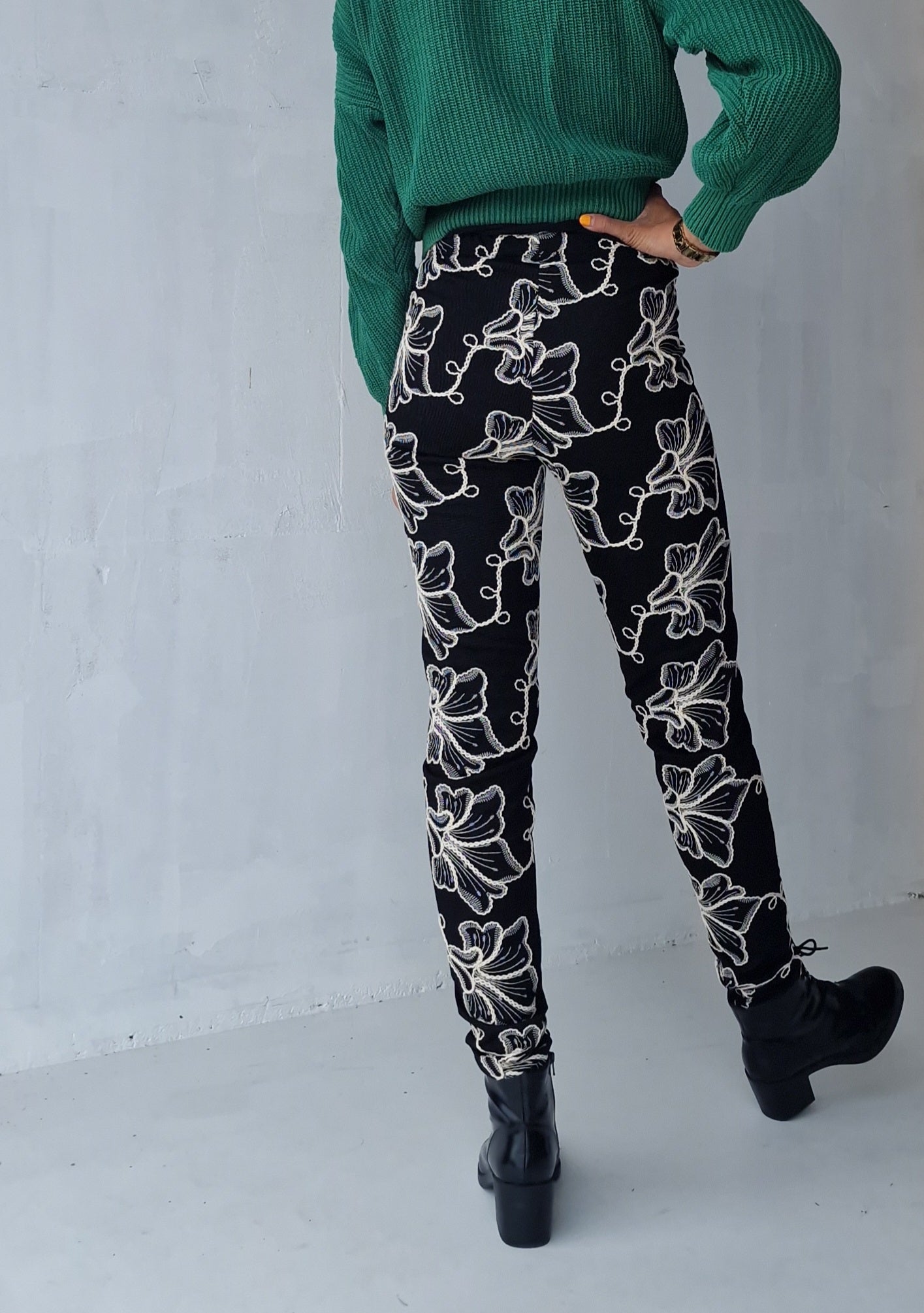Extra long treggings | heavy chic black | tall | length 36