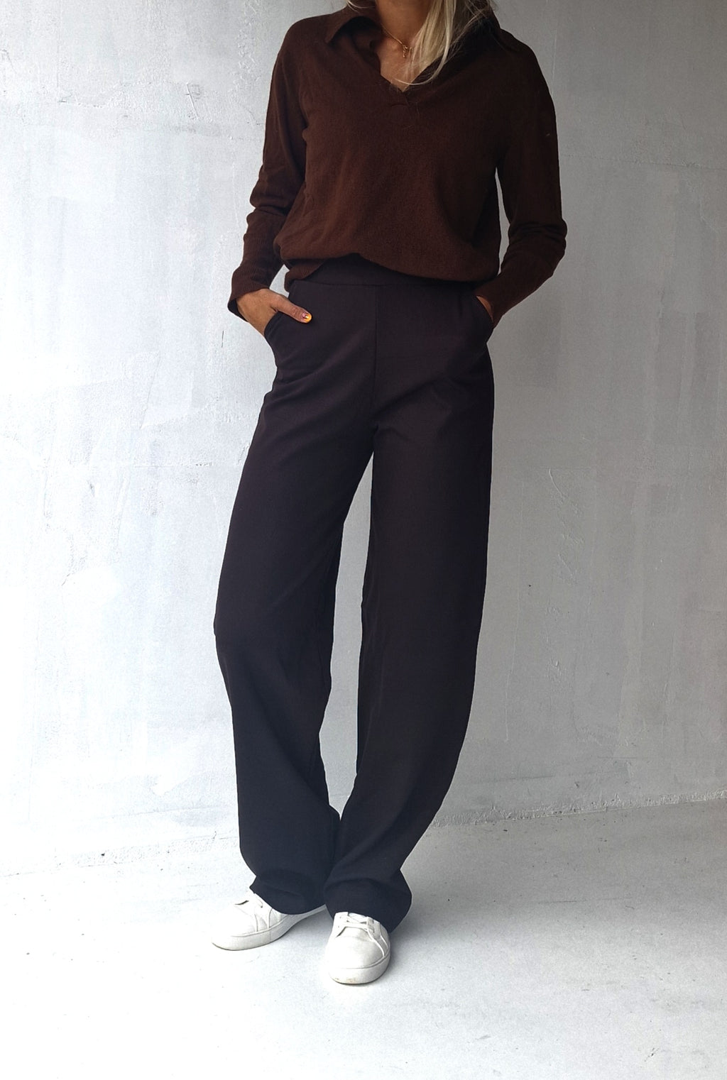 Extra lange wide leg | Chocolate brown | tall | MadameLiz