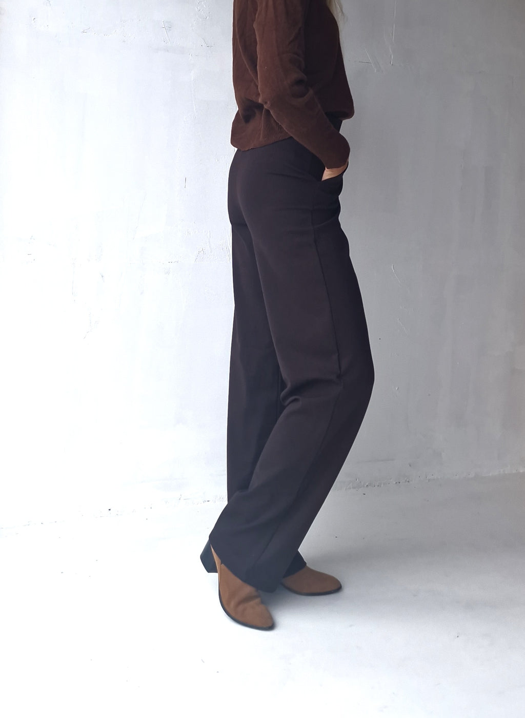 Extra lange wide leg | Chocolate brown | tall | MadameLiz