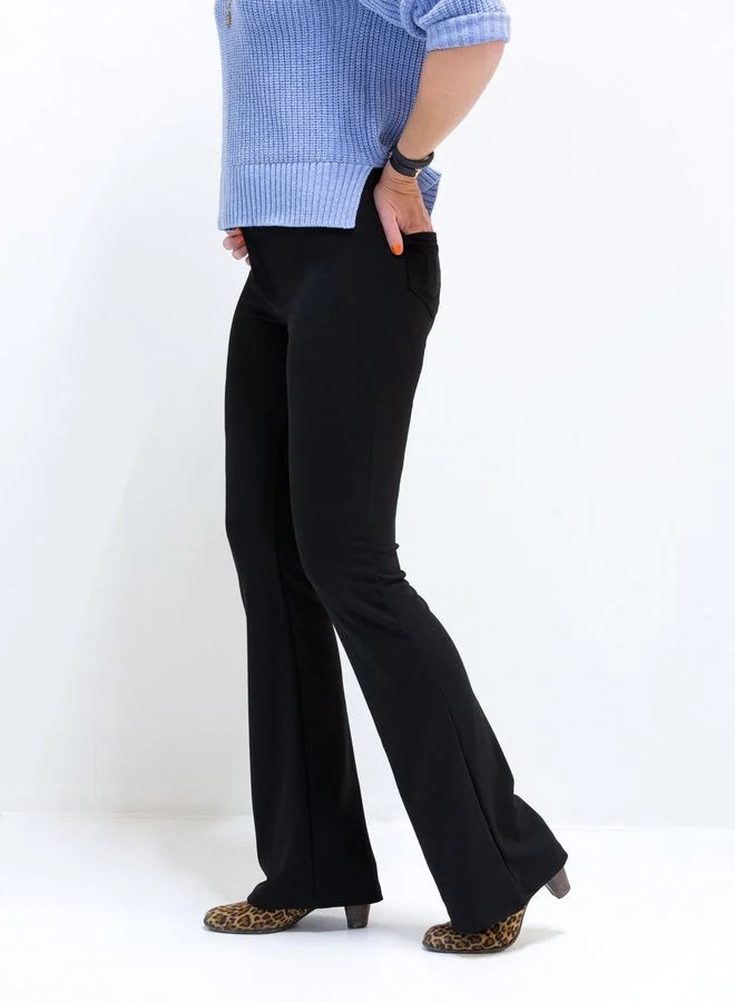 Extra lange flared pants | black | tall | lengtemaat 36