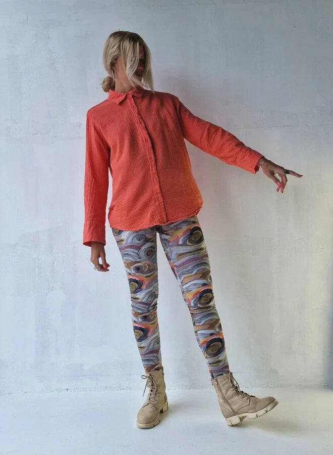 Extra lange legging grafisch | tall | lengtemaat 36