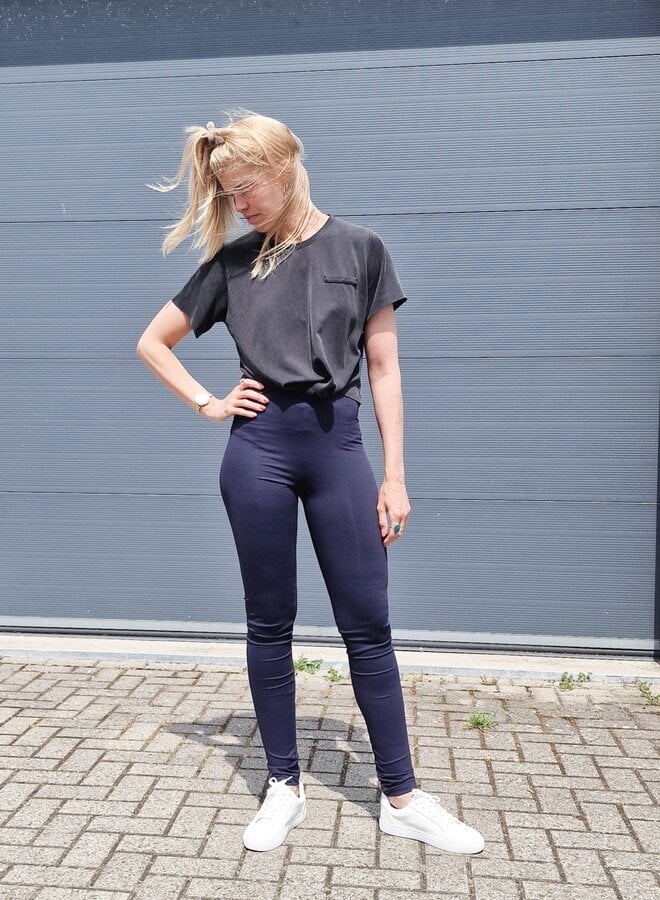 Extra lange legging sport/casual | tall | navy | lengte 36