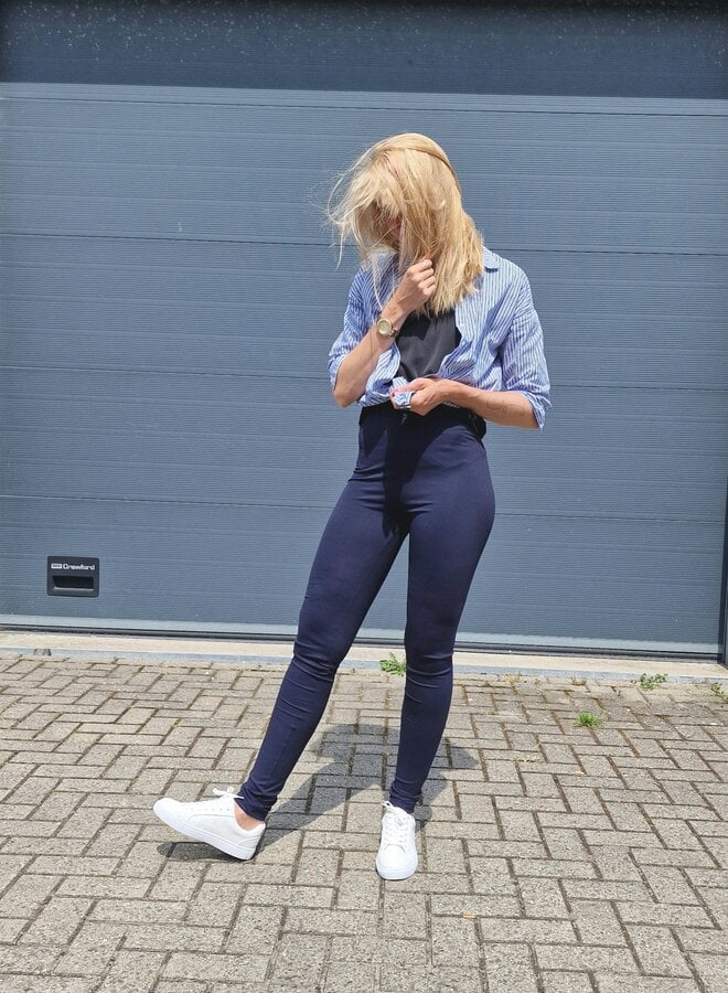 Extra lange legging sport/casual | tall | navy | lengte 36