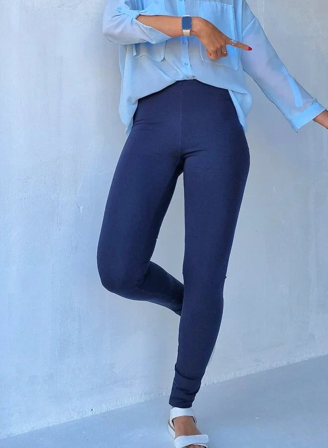 Extra lange tregging jeanslook blauw | tall | lengtemaat 36