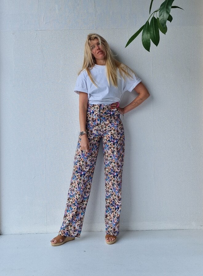 Extra lange wide leg | multicolour | tall | lengtemaat 36