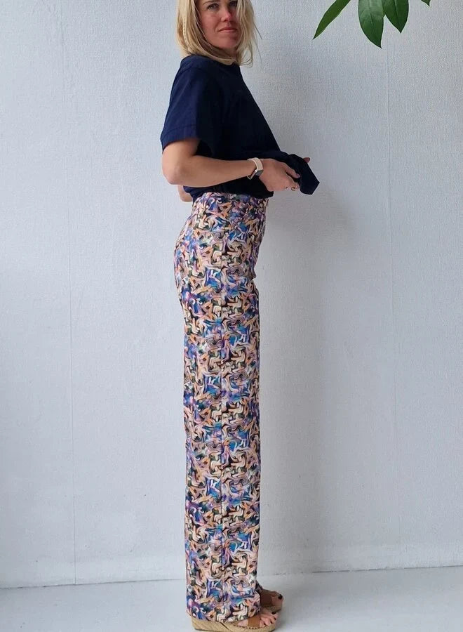 Extra lange wide leg | multicolour | tall | lengtemaat 36