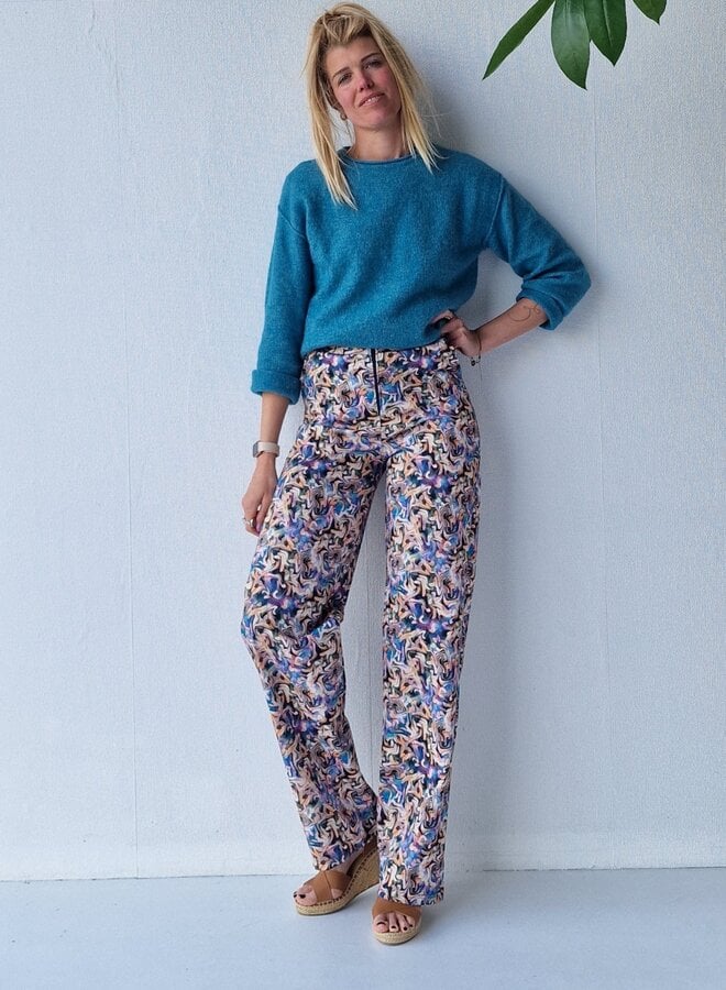 Extra lange wide leg | multicolour | tall | lengtemaat 36