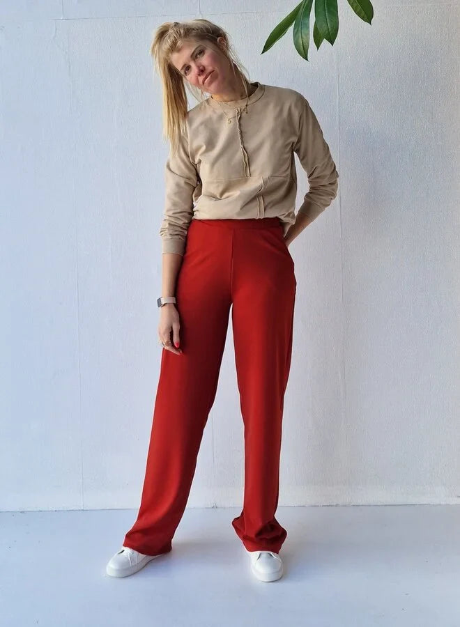 Extra lange wide leg | roest | tall | lengtemaat 36
