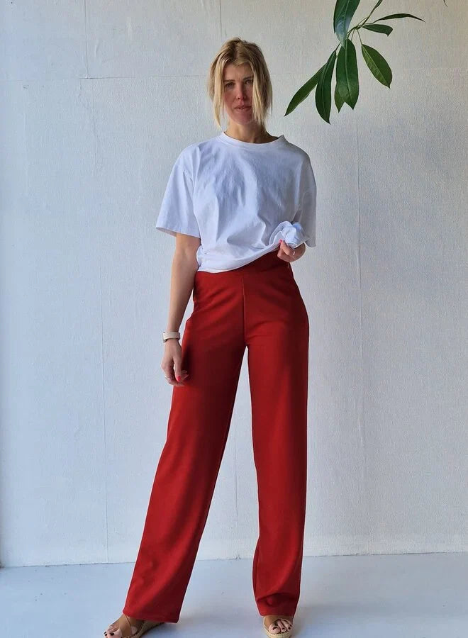 Extra lange wide leg | roest | tall | lengtemaat 36