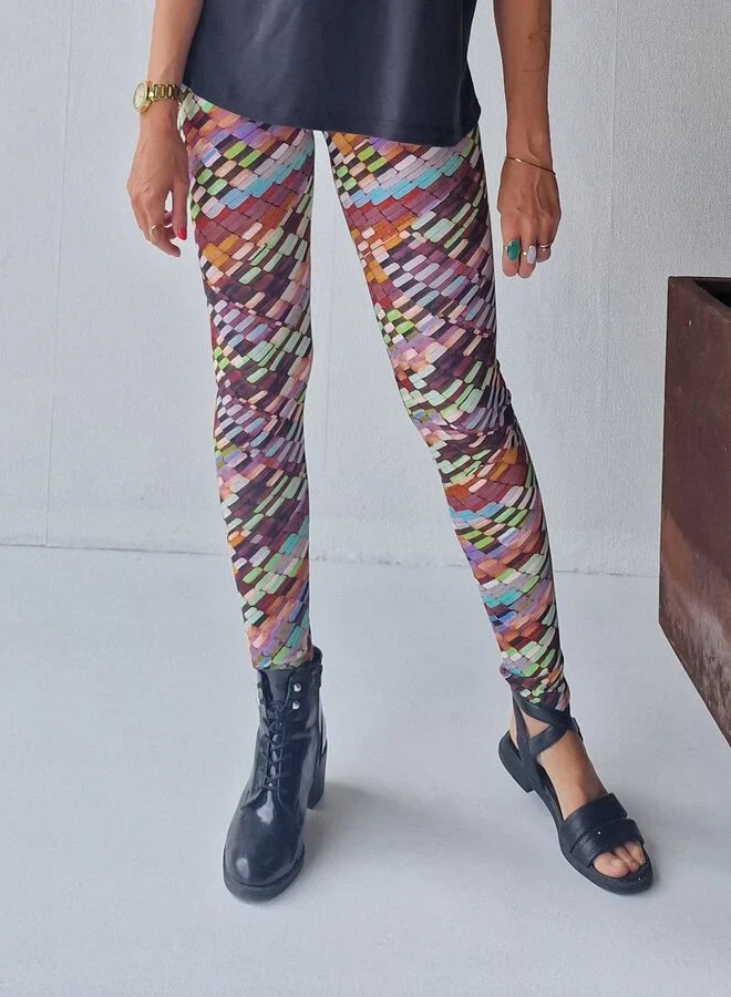 Legging | multiprint viscose | meerdere lengtematen