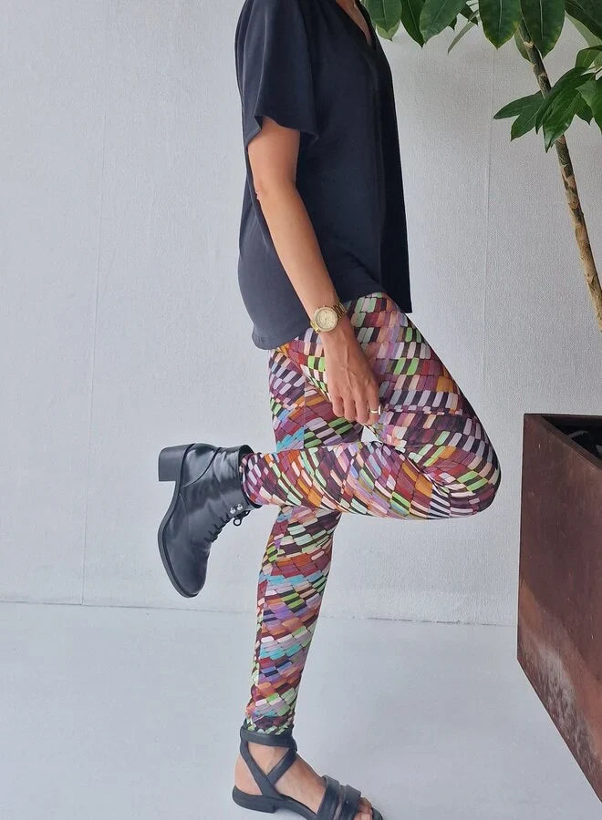 Legging | multiprint viscose | meerdere lengtematen