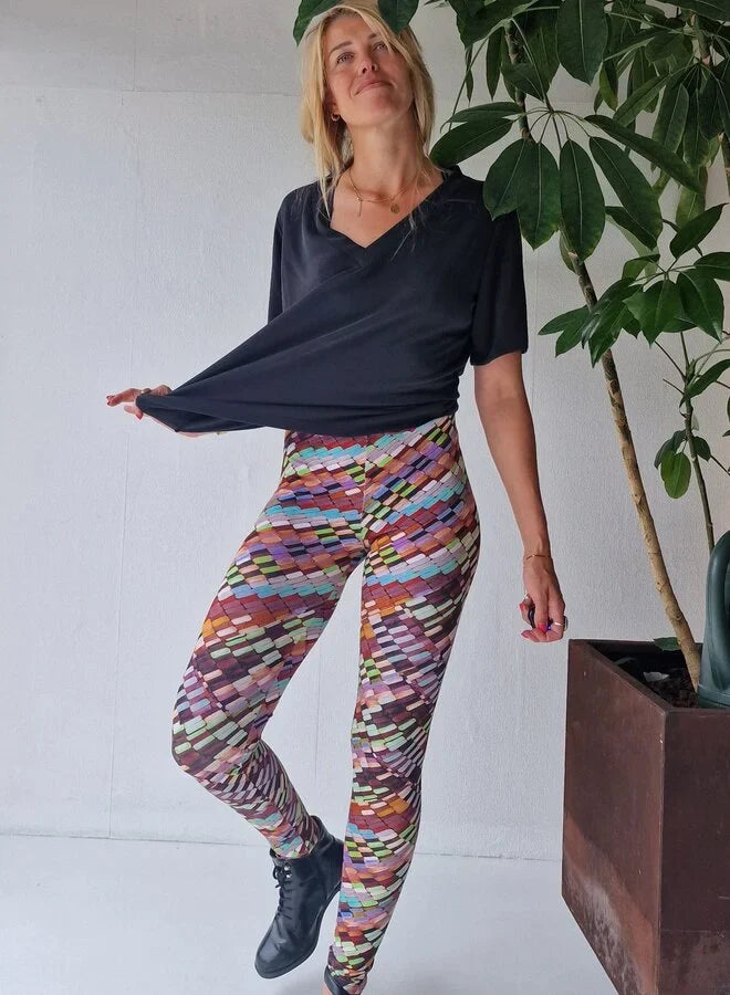 Legging | multiprint viscose | meerdere lengtematen