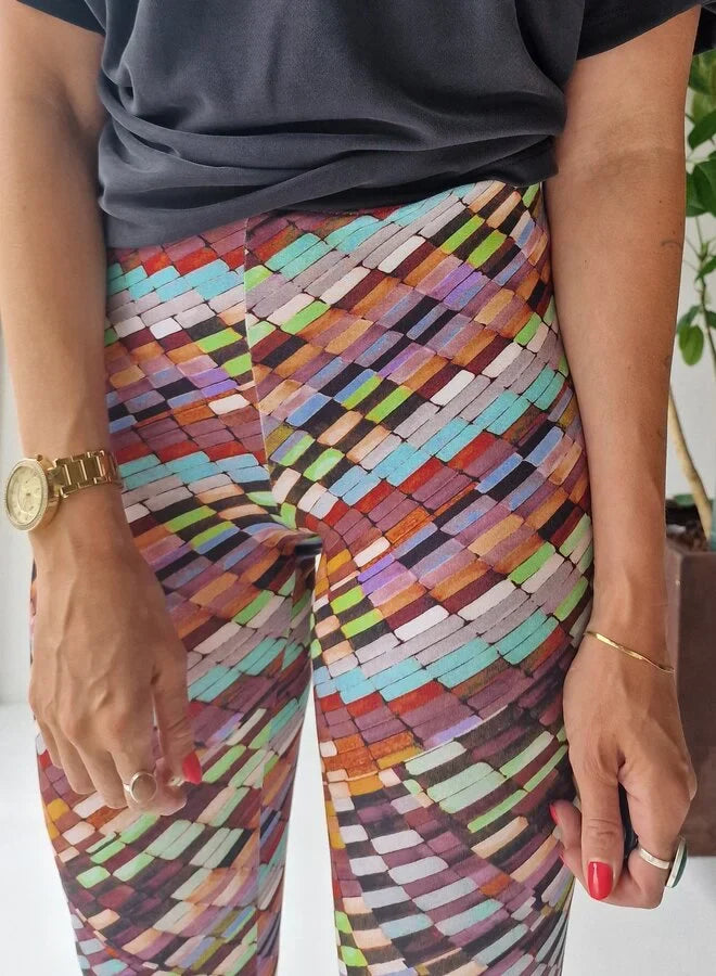 Legging | multiprint viscose | meerdere lengtematen