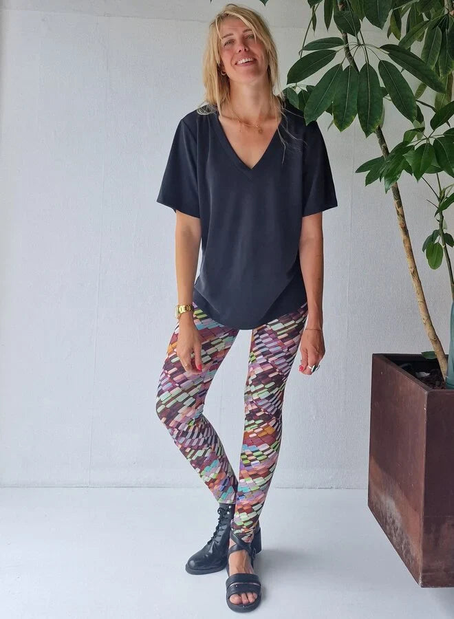 Legging | multiprint viscose | meerdere lengtematen