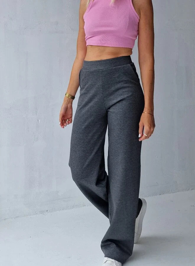 Extra lange wide leg | donkergrijs | tall | lengtemaat 36