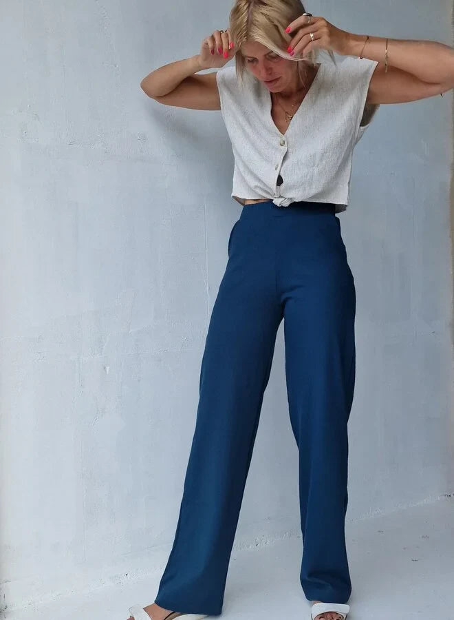 Extra lange wide leg | petrol | tall | lengtemaat 36