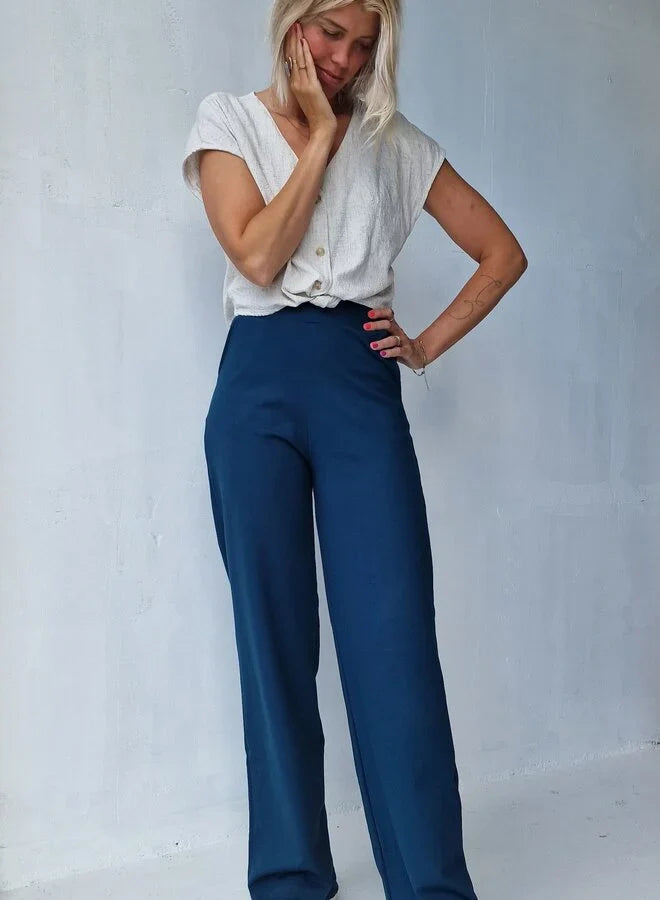 Extra lange wide leg | petrol | tall | lengtemaat 36