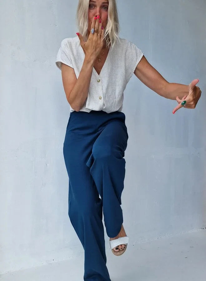 Extra lange wide leg | petrol | tall | lengtemaat 36