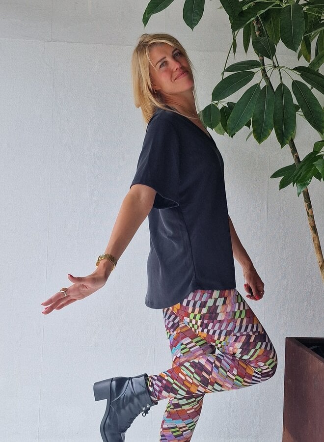 V-hals shirt Charlie | black