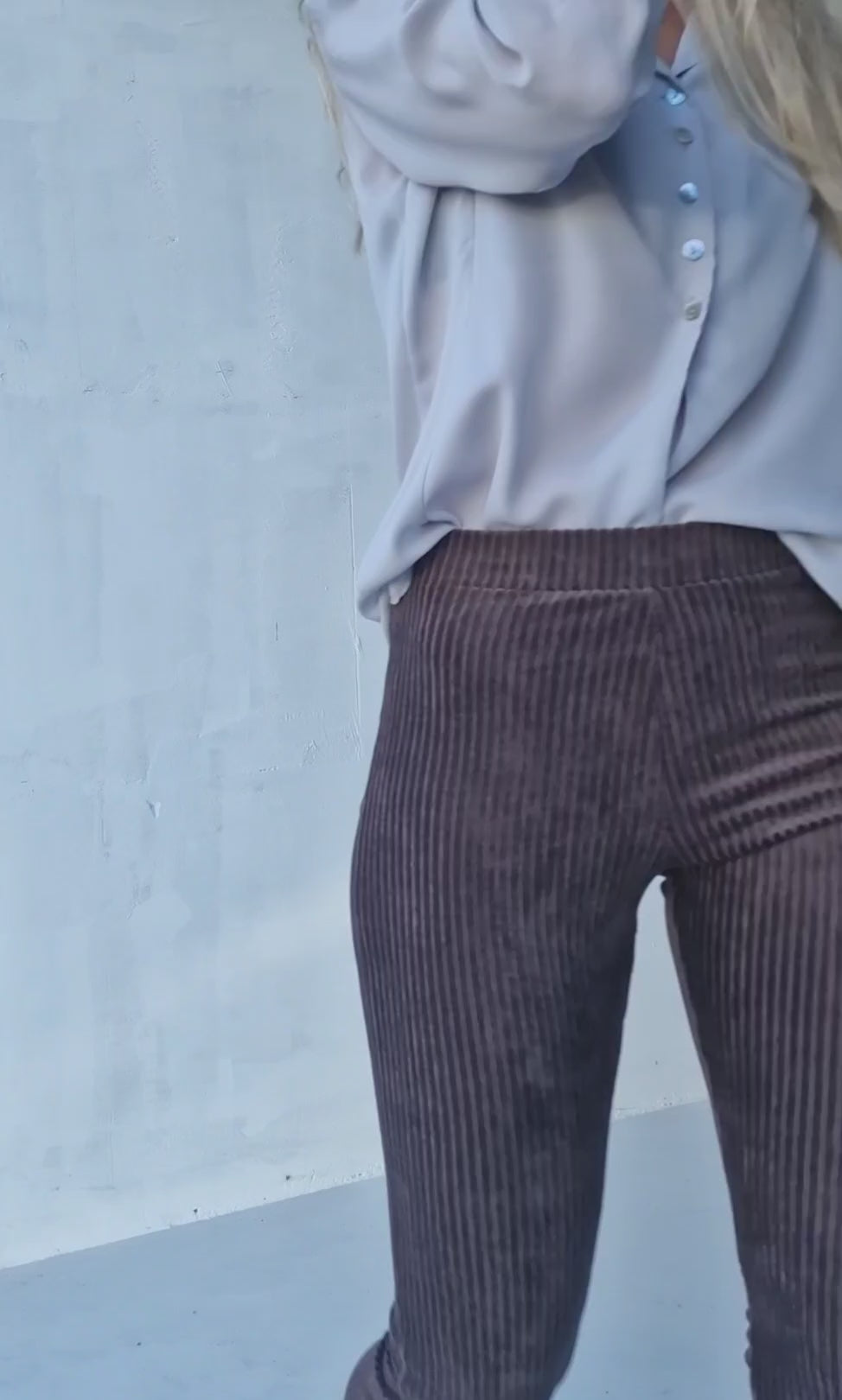 Flared | rib dark chocolate | TALL