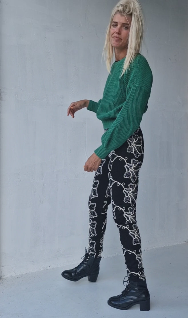 Extra long treggings | heavy chic black | tall | length 36
