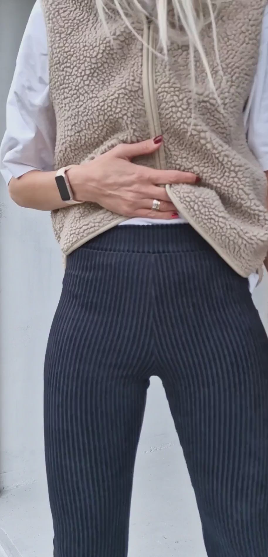 Extra lange flared legging | rib | zwart | tall | lengtemaat 36